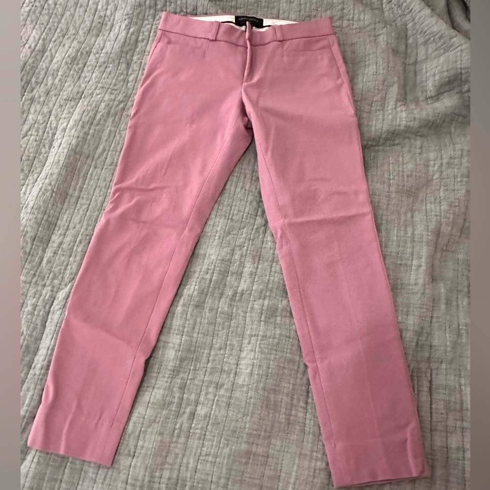 pink slacks banana republic skinny fit size 0P